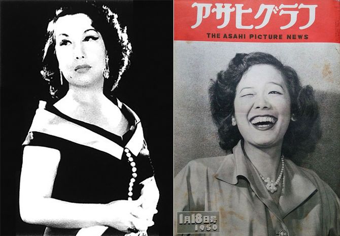 写真左=淡谷のり子、1930年代/写真右=笠置シヅ子