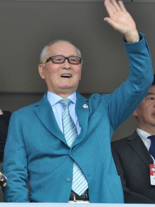 2017年6月11日、第66回全日本大学野球選手権で立教大学野球部を応援する長嶋茂雄氏
