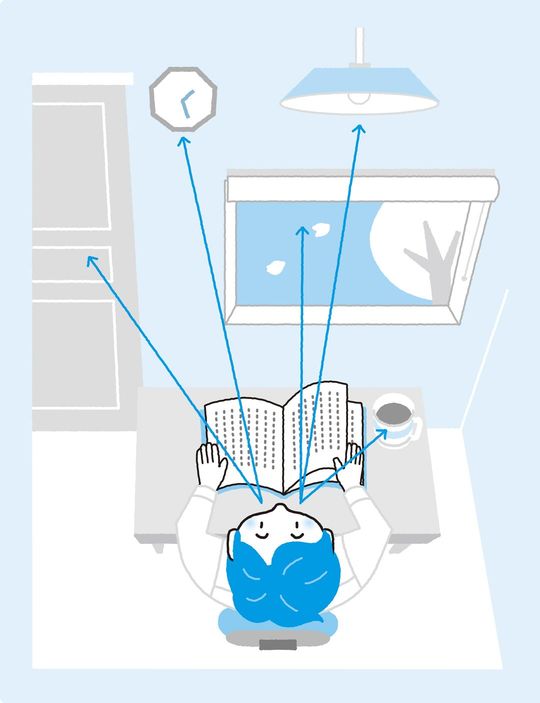 【図版2】『らく速読 脳科学が証明した世界一カンタンですごい読書術』イラスト