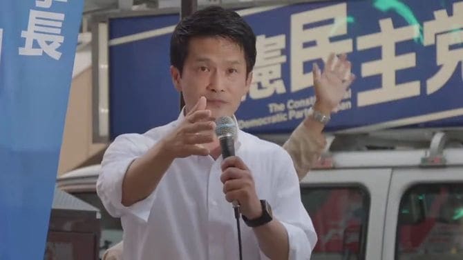 2025年7月、仙台市で応援演説を行う小川淳也氏(現・中道改革連合代表)