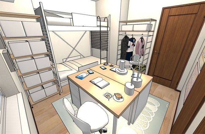 姉妹で使う「女の子の部屋」