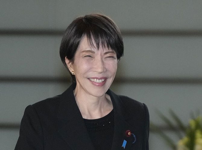 首相官邸に入る高市早苗首相=2026年1月7日