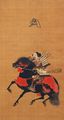 絹本著色騎馬武者像（写真＝国立博物館 e-museum ID : 101003／CC-PD-Mark／<a href="https://commons.wikimedia.org/wiki/File:Mounted_Warrior_(Kyoto_National_Museum).jpg" target="_blank">Wikimedia Commons</a>）