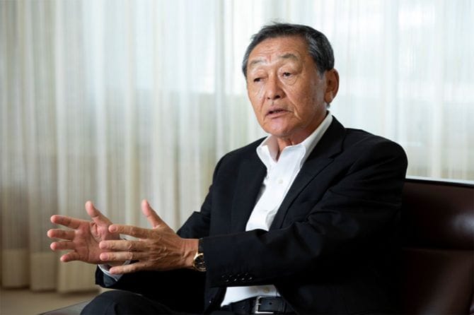 玉村和己氏。ニッパツ社長のほか、日翔会会長を務めた。2021年に撮影。