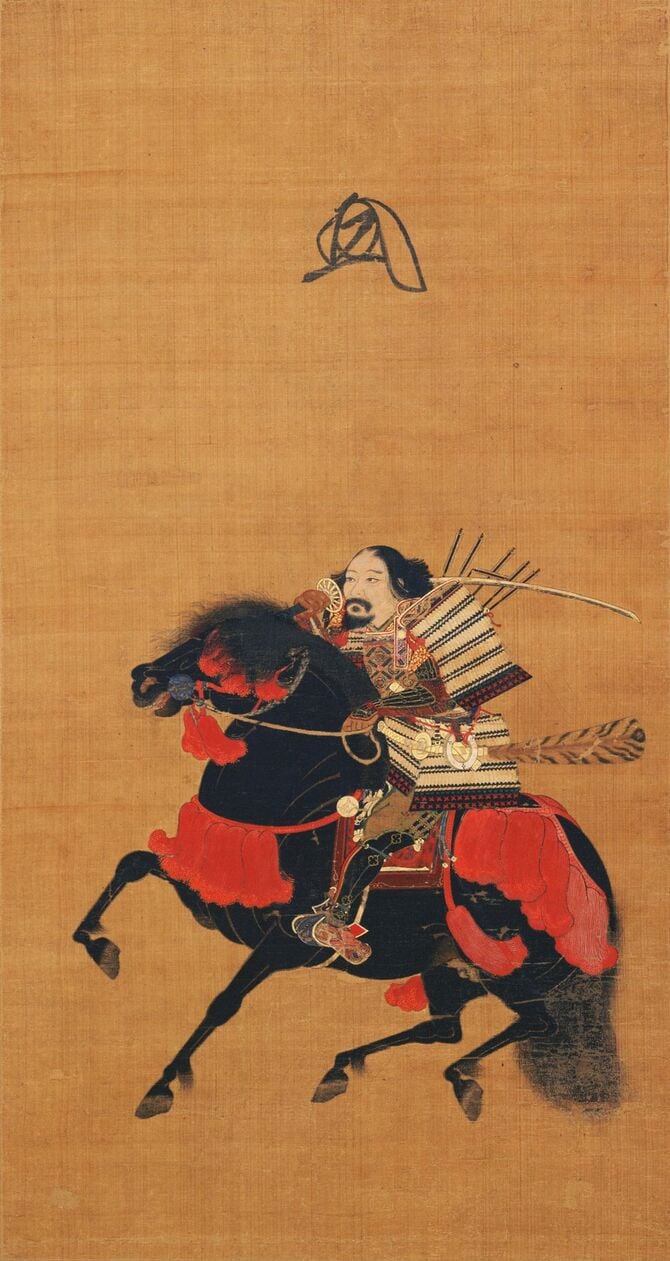 絹本著色騎馬武者像