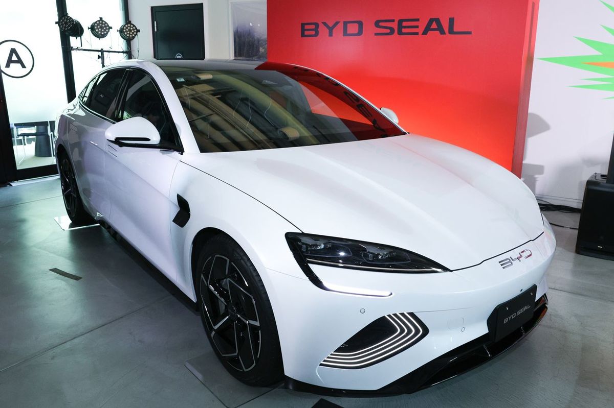 BYDオートジャパン新型電気自動車（EV）「BYD　SEAL」発表会。写真は＝2024年6月25日、都内