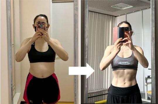 ダイエット前後のユキコさん