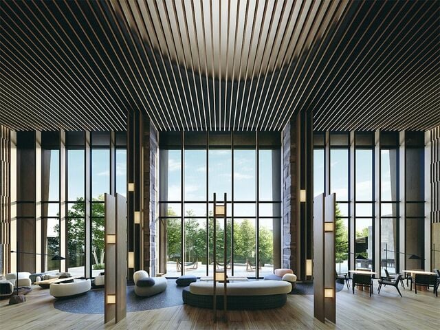 【図1】2層吹き抜けの「ラウンジ」