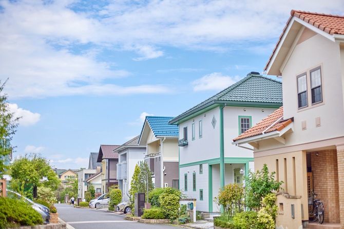 郊外の住宅地