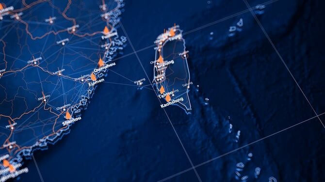 台湾周辺の地図