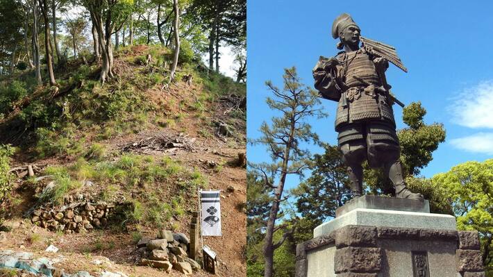 本丸、織田信長公銅像(清洲公園)