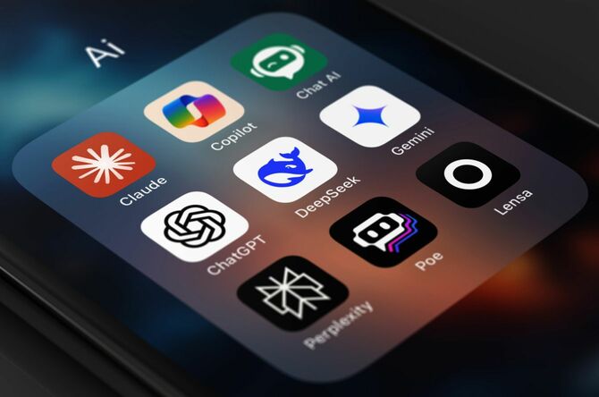 スマートフォンのホーム画面にあるDeepSeekのアイコン