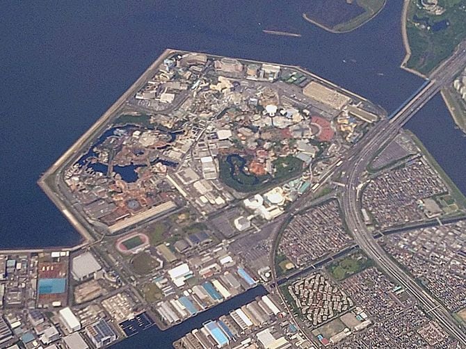東京ディズニーリゾートを空撮