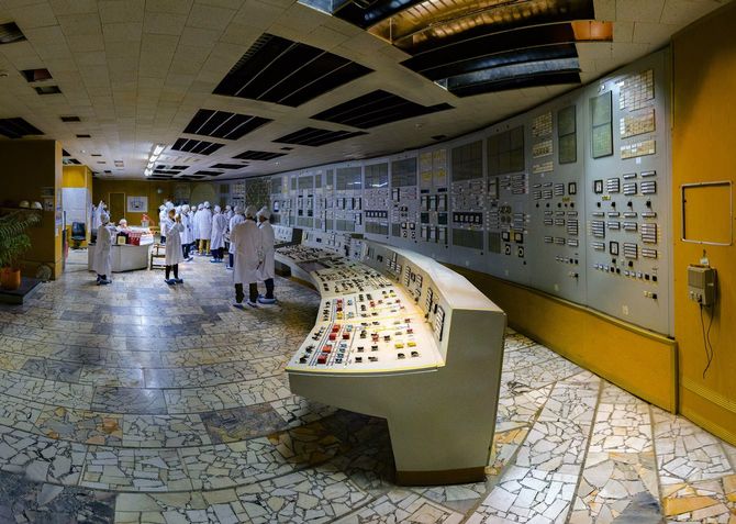チョルノービリ原発の指令所（2016年撮影）