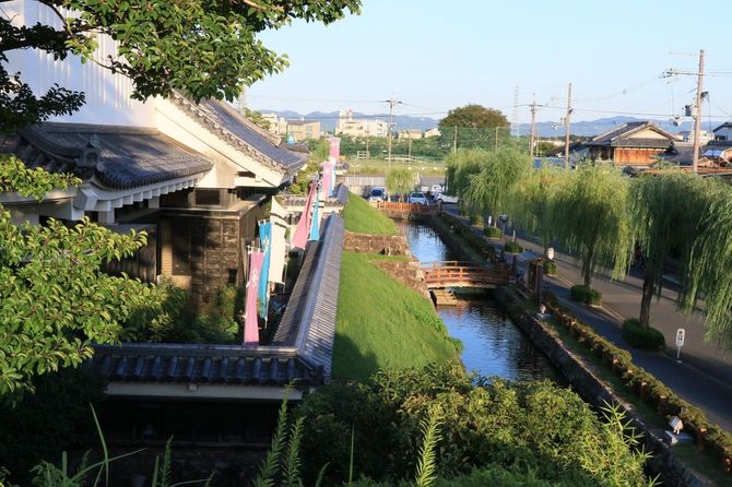 本丸南西角の土塁上から