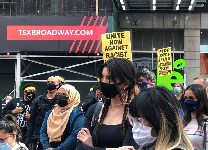 ＃Stop Asian Hateのデモ