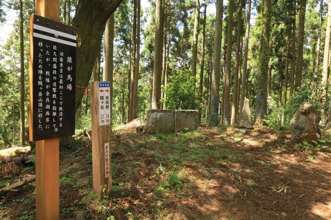 秀吉が陣を置いたとされる“猿が馬場”