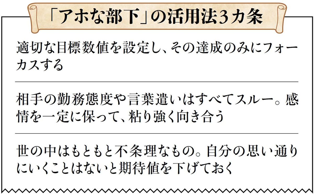 【図表】「アホな部下」の活用法3カ条