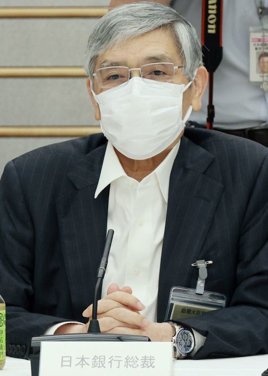 経済財政諮問会議に臨む日本銀行の黒田東彦総裁＝2022年9月14日、首相官邸