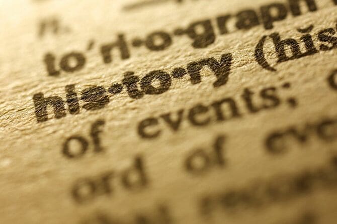 辞書の「history」項目