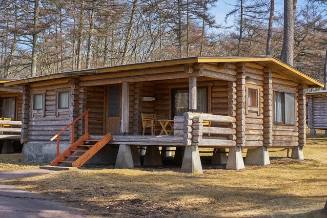 軽井沢の森林コテージ