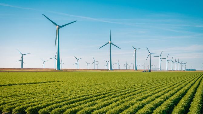 風力発電のタービン