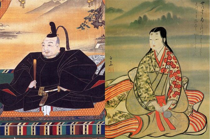 徳川家康（左）と築山殿の肖像