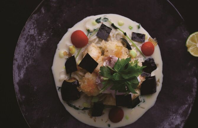 地元・湯河原の豆乳を使った冷やし麺は夏の名物になっている。