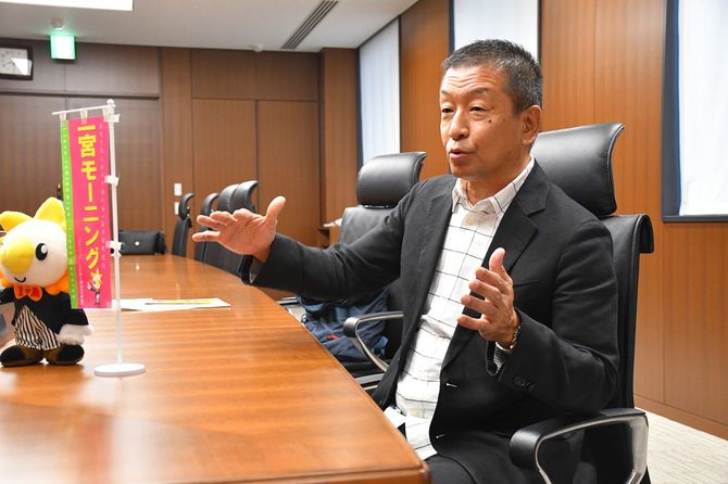 一宮モーニング協議会の森隆彦会長。本業では織物会社を経営する