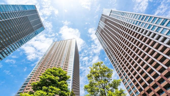 日本のタワーマンション、高層ビル