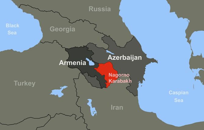 アルメニアと隣国アゼルバイジャンに挟まれた係争地ナゴルノカラバフ