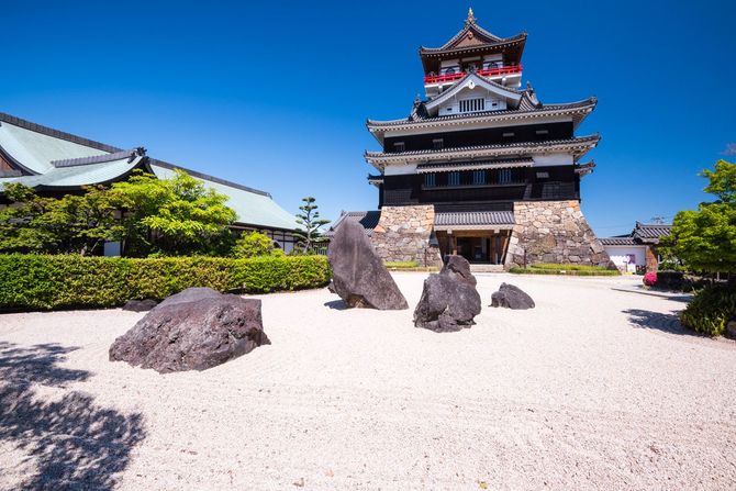 愛知県清須市の清洲城模擬天守、2017年5月
