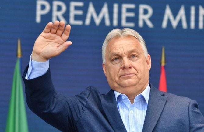 「欧州の愛国者」政党の大集会、ハンガリー首相ヴィクトル・オルバンによる演説