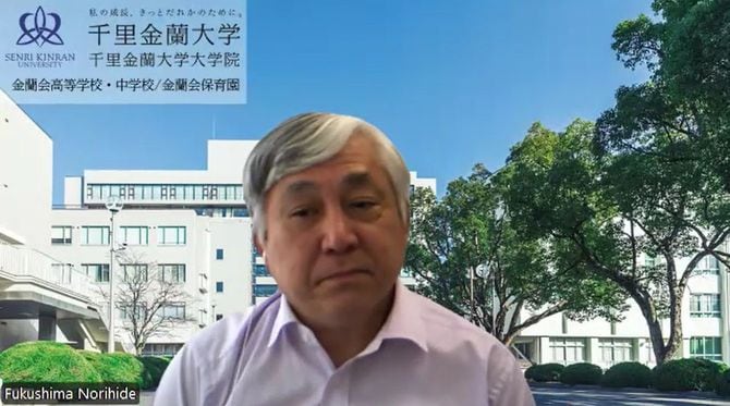 インタビューに応じる福嶌教偉医師(現・千里金蘭大学学長)