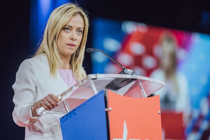 CPAC 2022でのジョルジア・メローニ首相