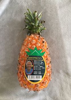 「道法スタイル」のパイナップル（筆者撮影）