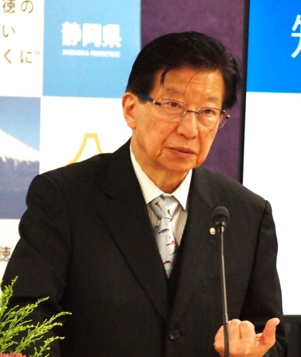 静岡県外への湧水流出を許可できないと宣言した川勝知事（当時）