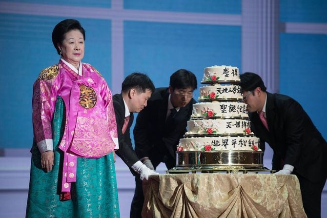 旧統一教会の韓鶴子総裁（2016年撮影）