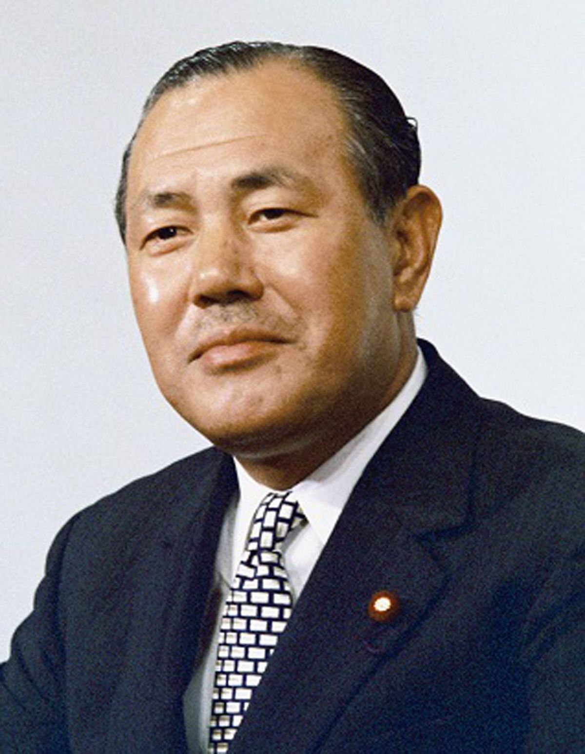 1972年に撮影された田中角栄元首相の写真。