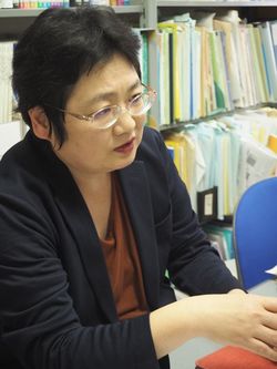 上西充子教授（写真＝菅原雄太）