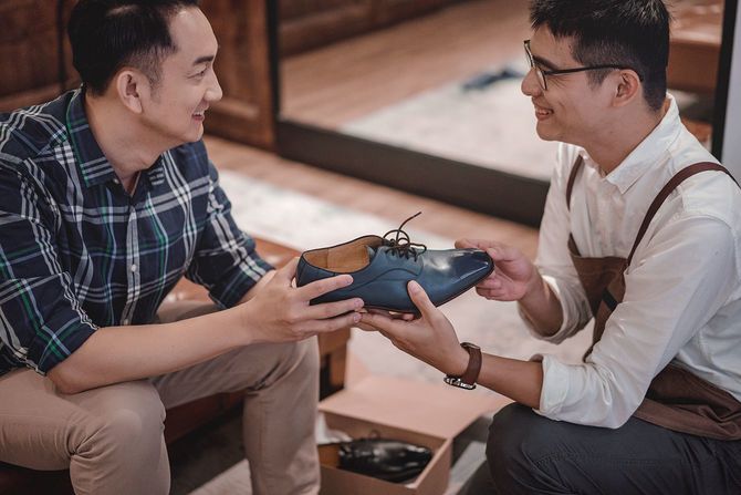 ブティックシューズ店でのコンシューマーサービス