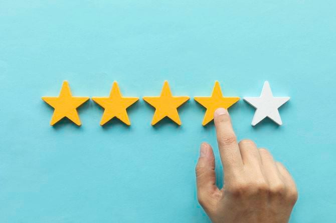 5つ星評価のフィードバック