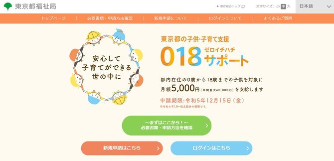 018サポート公式ホームページより