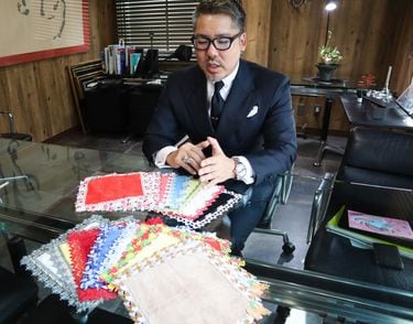 近沢レース 膝掛けハンカチ23年度年間コンプリート者特典（非売品