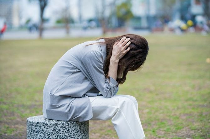 ストレスを持つ女性