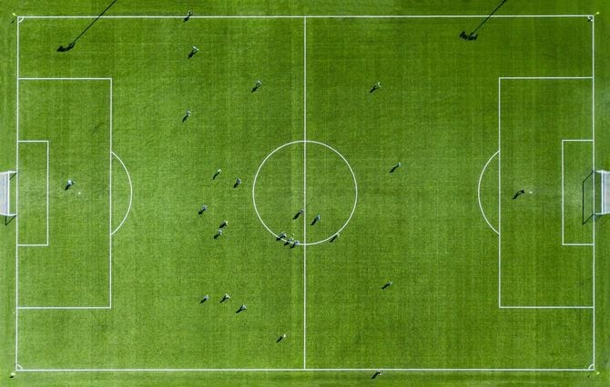 サッカーのピッチ