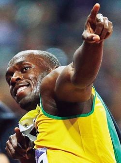 ポーズを決めるウサイン・ボルト