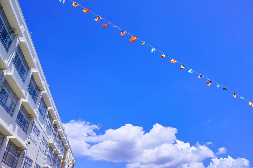 運動会の万国旗