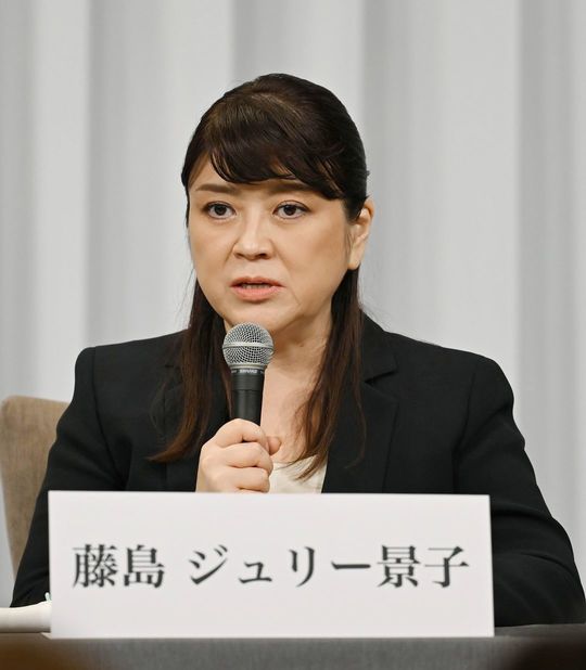 記者会見で質問に答えるジャニーズ事務所の藤島ジュリー景子氏＝2023年9月7日、東京都千代田区