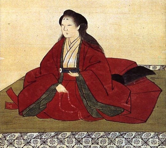 豊臣秀吉の妹、徳川家康の継室、朝日(旭)姫の肖像画(南明院所蔵)、江戸時代